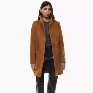 Aritzia Wilfred Cocoon Wool Coat in Cigar